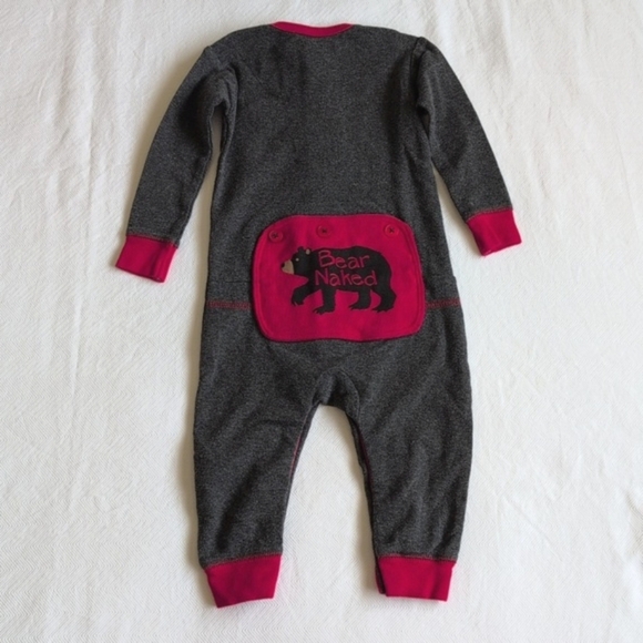 little blue house bear naked footless snap sleeper pajamas 6-12 months baby - Picture 7 of 7